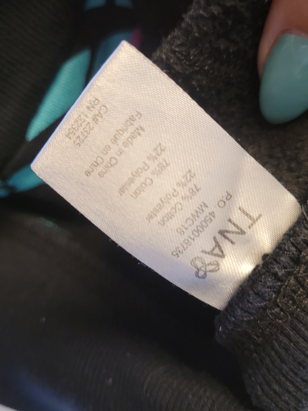 TNA Aritzia Graphic Print Zip Up Hoodie Jacket Black Pink Blue Purple Medium - Picture 6 of 7
